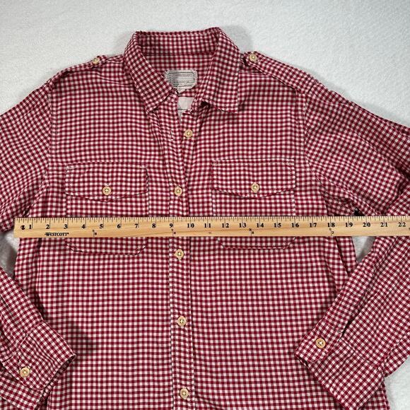 Current/Elliott The Perfect Shirt Long Sleeve Women's Size 3/Large Red Gingham - Picture 10 of 11